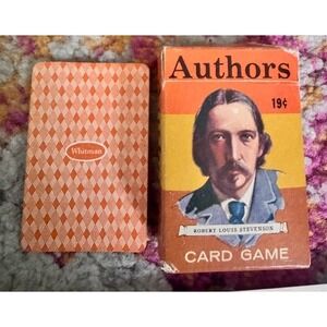 Whitman Authors Card Game 1940s Literary Educational Playing Cards Complete